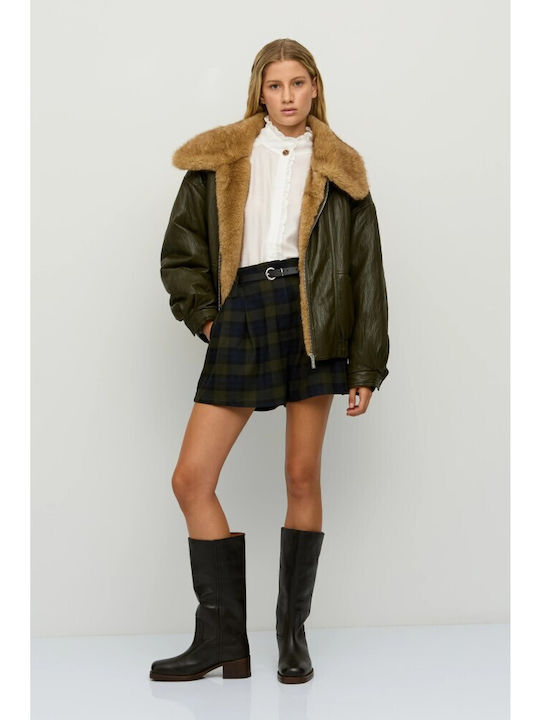Γυναικείο Biker Jacket Khaki