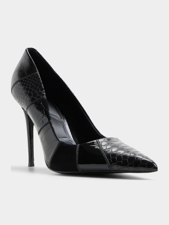 Stasyamix Pointed Toe Pumps with Thin Low Heel Black
