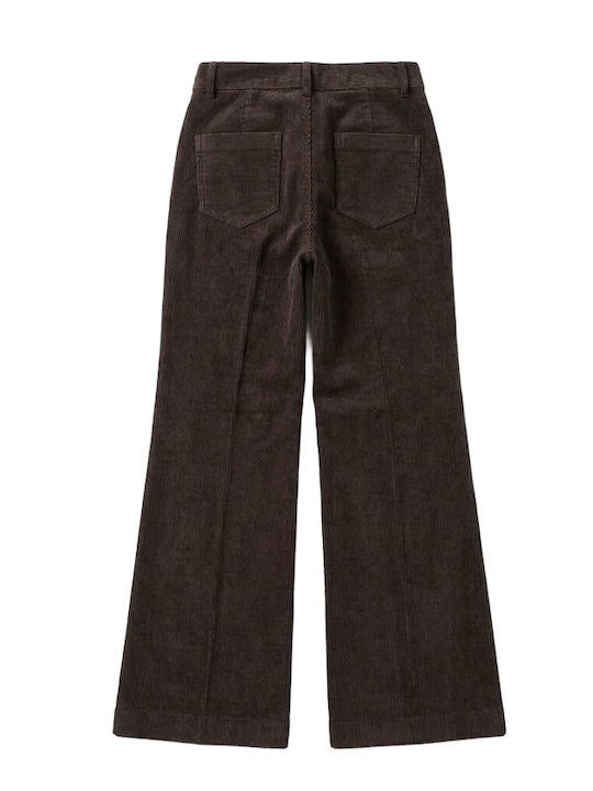 Access Women's Corduroy Trousers in a Straight Fit Brown