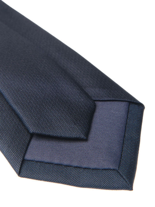 Manetti Herren-Seidenkrawatte mit Muster in Blau