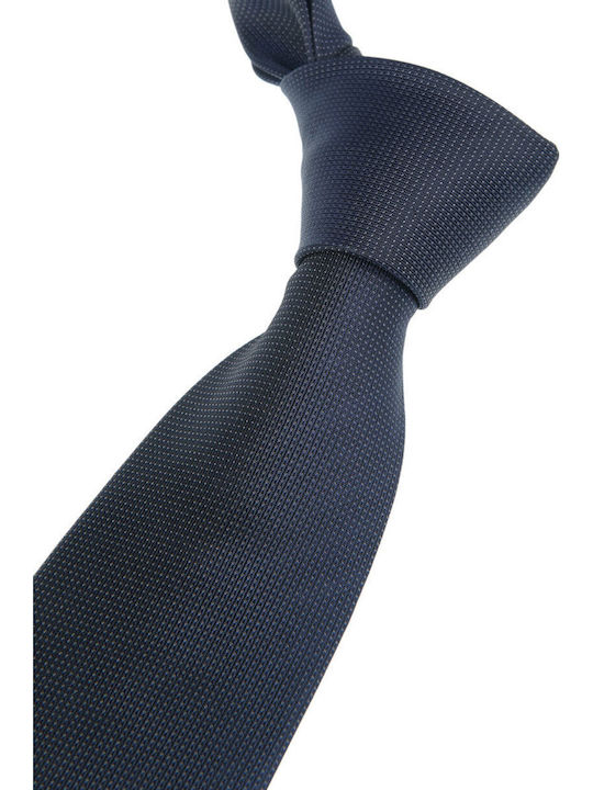 Manetti Herren-Seidenkrawatte mit Muster in Blau