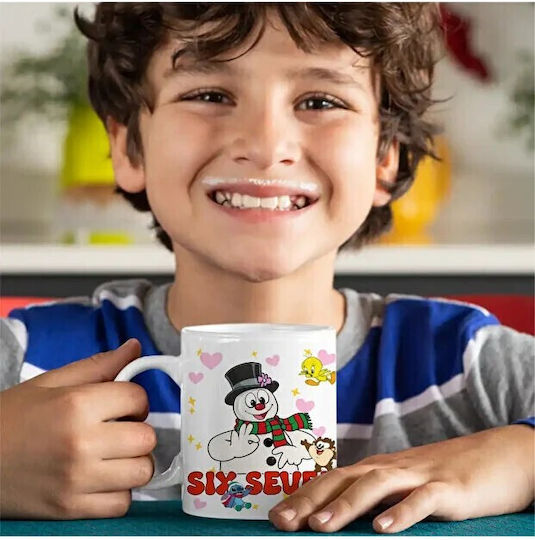 Christmas Ceramic Mug Snowmen 330ml (with Personalization)