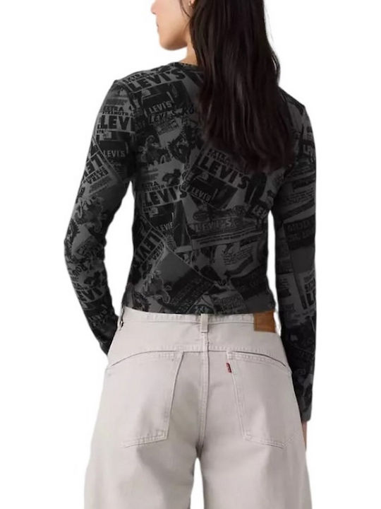 Essential Baby Γυναικεία Μπλούζα Μακρυμάνικη Black/grey