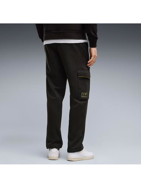 PUMA Pantaloni de trening Cargo Sport Holiday cu manșete elastice Negri