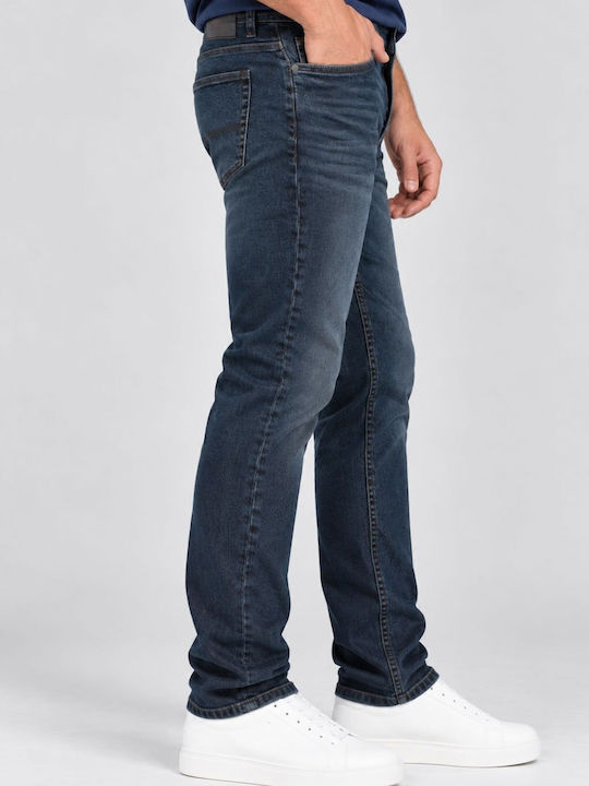 Men’s Stretch Denim Pants Straight Dark Blue