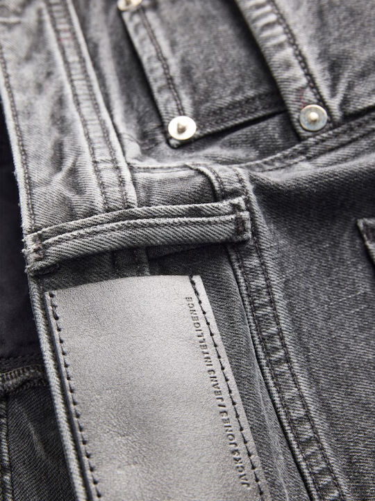 Clark Ανδρικό Παντελόνι Τζιν Ελαστικό Regular Fit Black Denim
