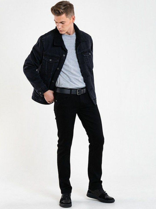 Мъжки дънки Slim Fit Черни