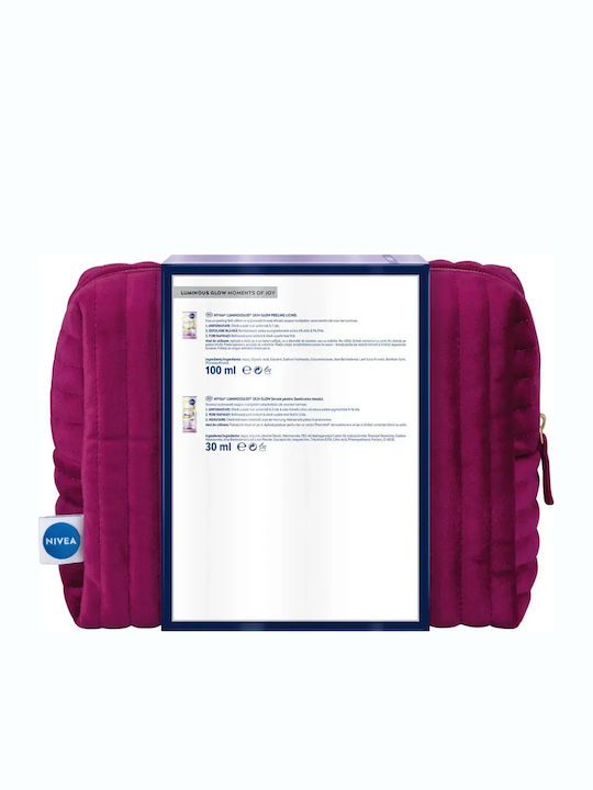 Set Nivea Luminous Skin Glow Serum 30 Ml + Nivea Luminous630 Skin Glow Liquid Exfoliant 100 Ml + Gift Bag Set Nivea Luminous Skin Glow Serum 30 Ml + Nivea Luminous630 Skin Glow Liquid Exfoliant 100 Ml + Gift Bag