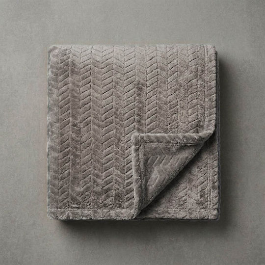 Sidirela Zigzag Μονή 150x220εκ. Γκρι Sidirela Zigzag Μονή 150x220εκ. Γκρι