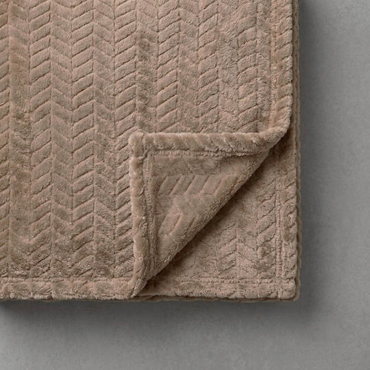 Sidirela Zigzag Μονή 150x220εκ. Ανοιχτό Καφέ Sidirela Zigzag Μονή 150x220εκ. Ανοιχτό Καφέ