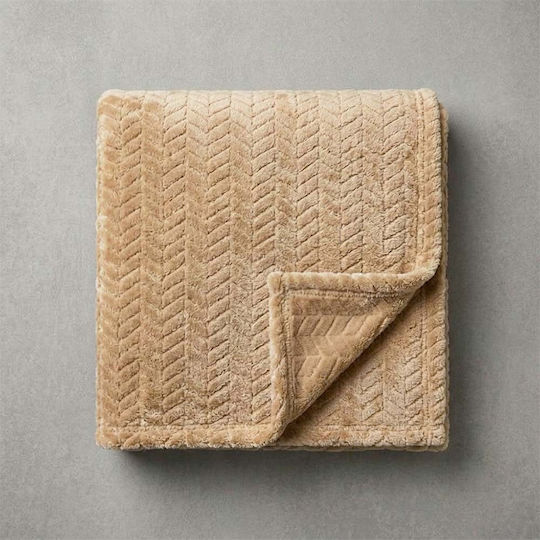 Sidirela Zigzag Διπλή 200x220εκ. Μπεζ Sidirela Zigzag Διπλή 200x220εκ. Μπεζ