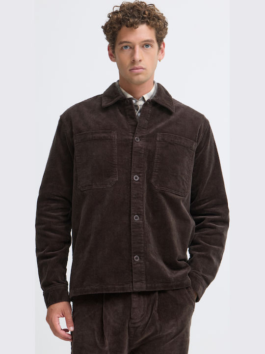 Μακρυμάνικo Κοτλέ Overshirt Καφέ