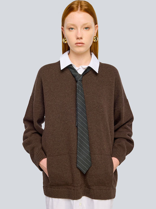 Estelle Women's Long-Sleeve Sweater Dark Brown