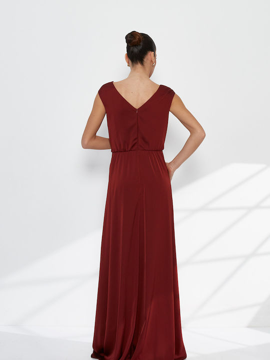 Women's Burgundy Jumpsuit