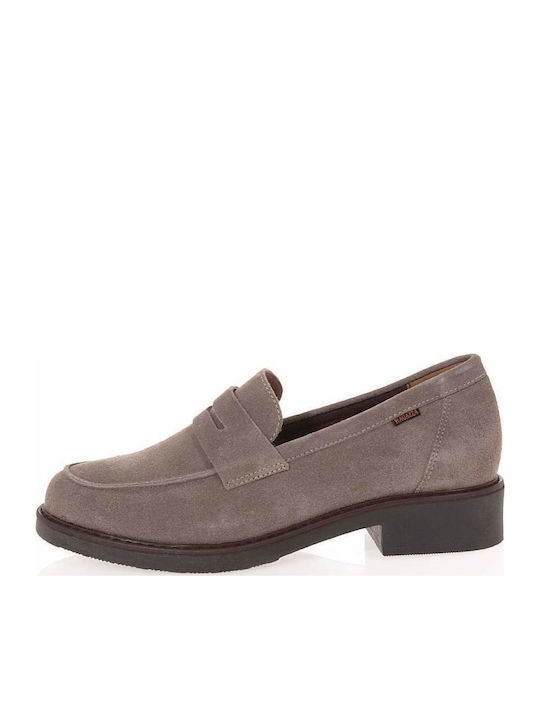 Damenleder-Loafer in Beige