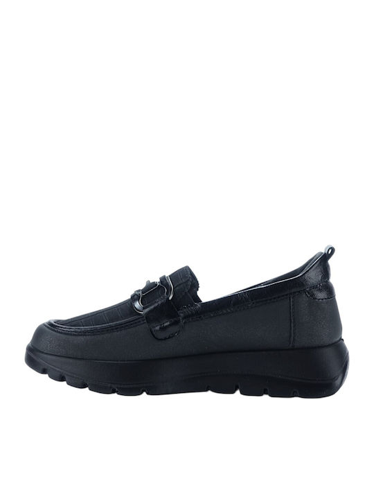 Mocasini pentru Femei de Culoare Neagră