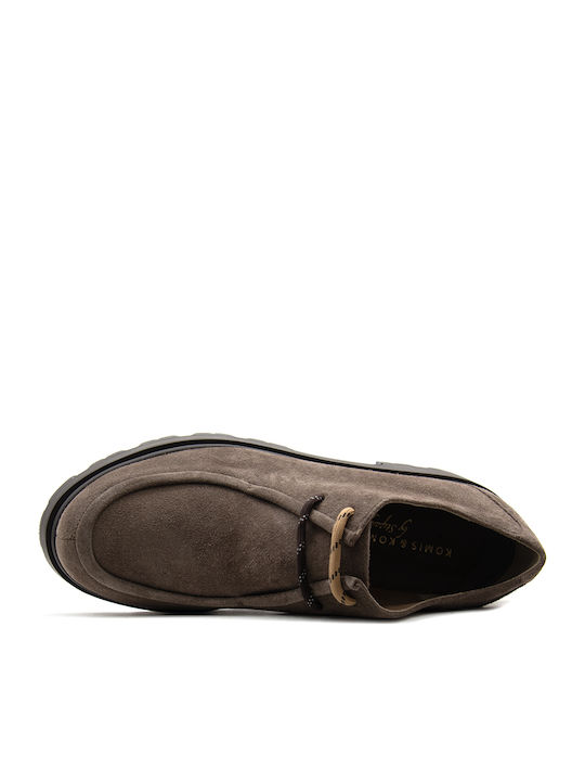 Suede Women's Moccasins in Brown Colour