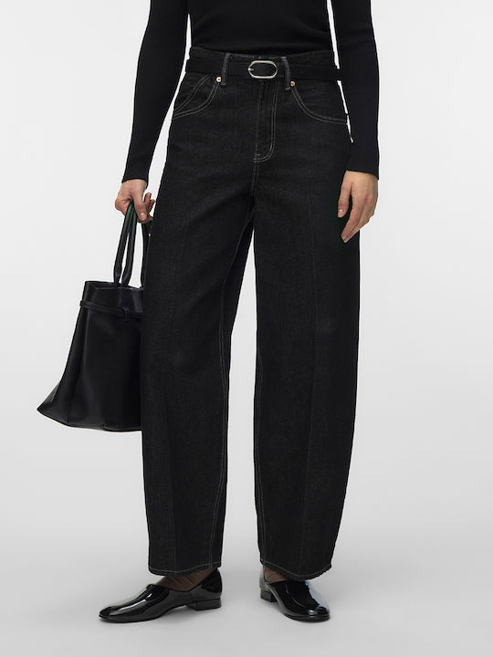 Vero Moda VMZelda Дамски дънки с висока талия със свободна кройка в черен цвят