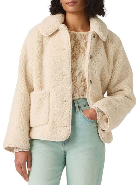Women's Cardigan with Buttons White Swan