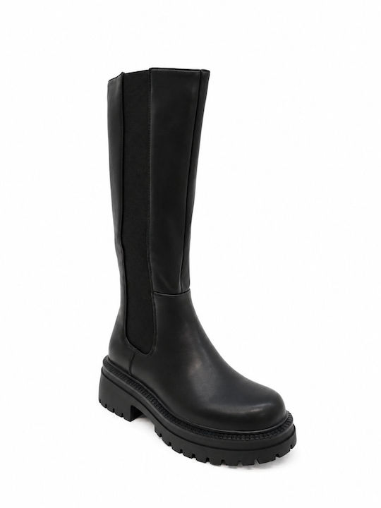 Women's Boots with Elastic Black