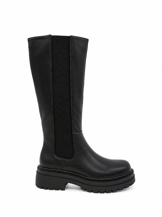 Women's Boots with Elastic Black