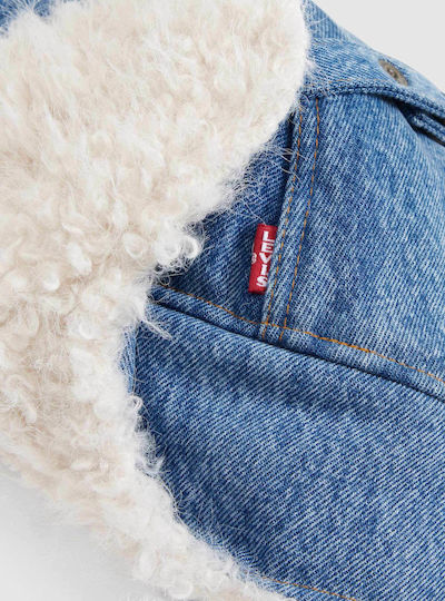 Women's Fleece Knit Beanie in Blue