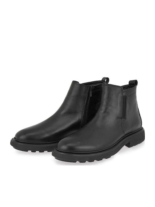 Schwarze Herrenlederstiefel