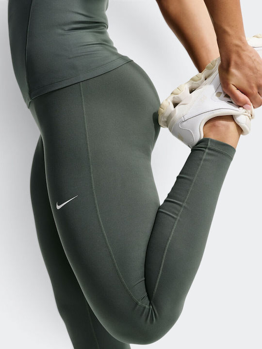 Dri-FIT One Training Дамски Дълъг Цял Гащеризон-Клин с Висока Талия Camo Green / White