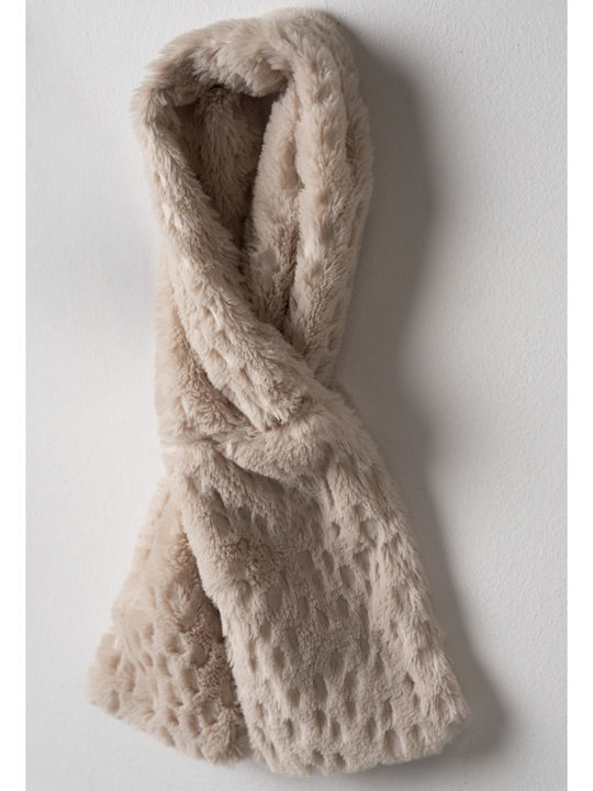 Kids’ Short Beige Fur Coat