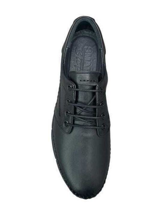 Leather Men's Casual Shoes Anatomic Black