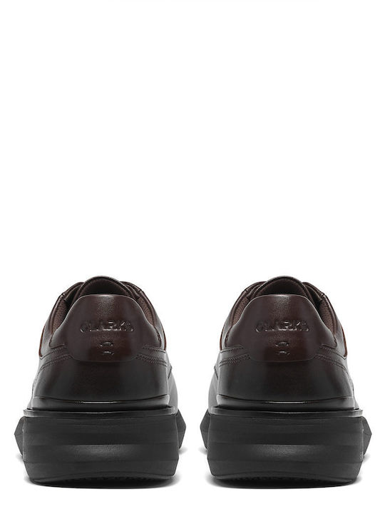 Code H Plain Leather Men's Casual Shoes Black