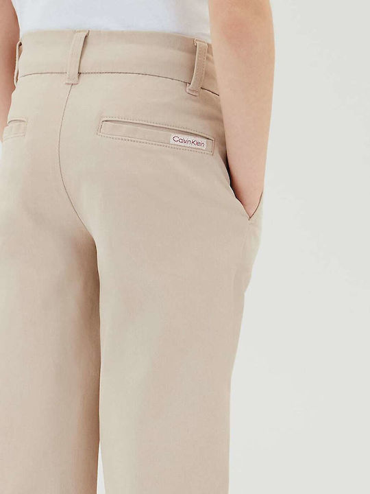 Kids Beige Chino Trousers