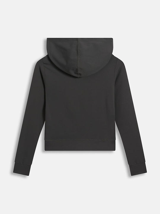 Women's Hooded Sweatshirt Cardigan Raven
