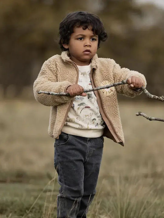 Kinder-Sweatshirt Beige Safari Adventure