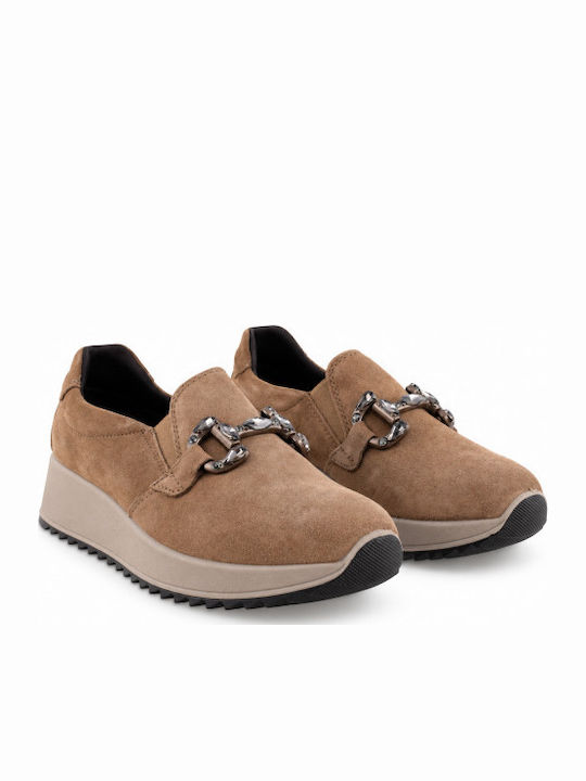 Ανατομικά Γυναικεία Slip-On Καφέ