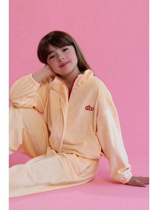 Kids Sweatpants Set With Jacket Yellow