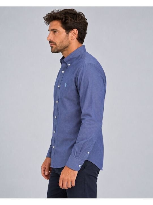 Langärmeliges Hemd mit normaler Passform Blue