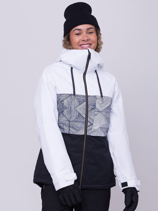 686 I-006036-745 Γυναικείο Μπουφάν για Σκι & Snowboard White Cloudbreak