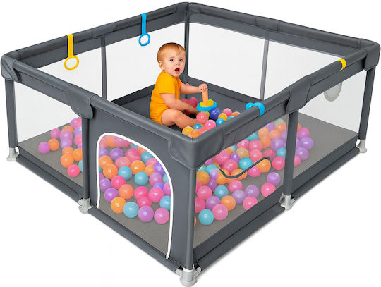 Children's Playpen Happykid 4 Lifting Rings Mat Balls Protective Net Zipper Door Dimensions 120x120x65cm