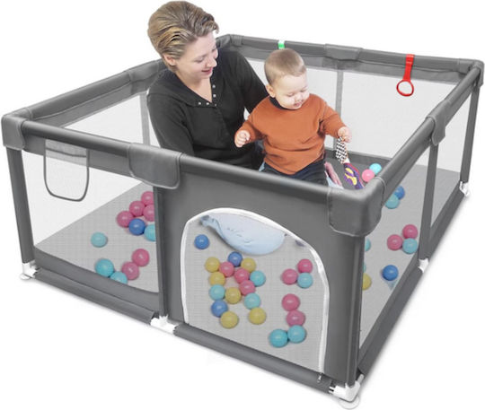 Playpen Children Happykid 4 Rings Lifting Protective Net Zipper Door Dimensions 120x120x65cm