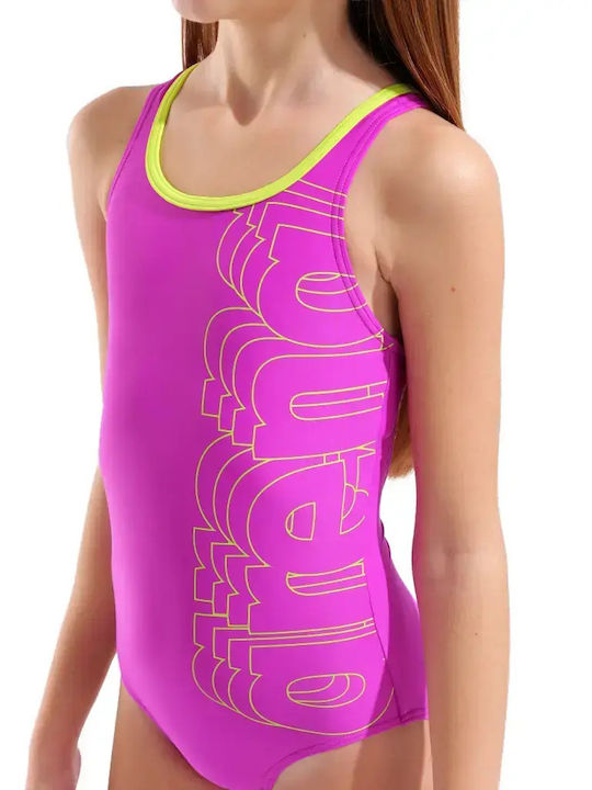 Arena Детски цял бански Very Fuchsia/artic Lime