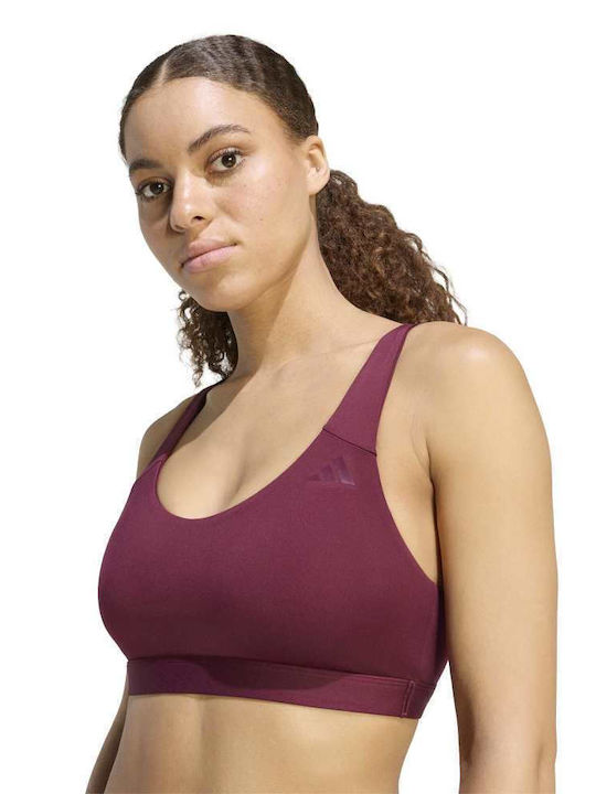 Essentials Damen Sport-BH Burgunderrot