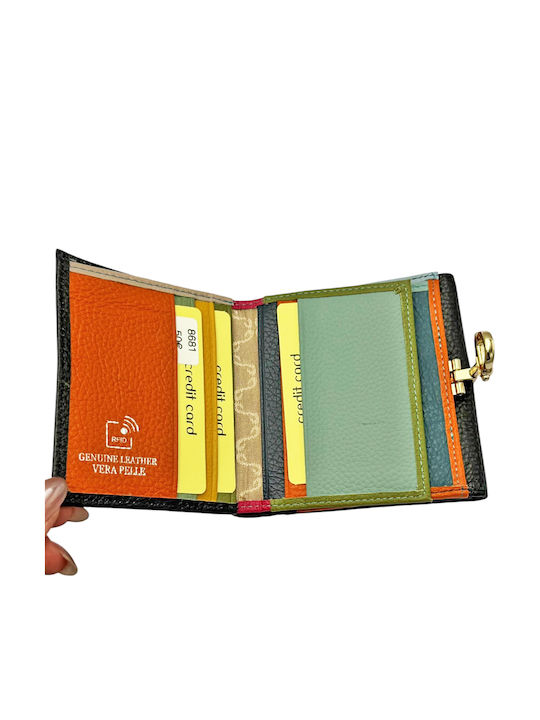Small Leather Women's Travel Wallet with RFID Black