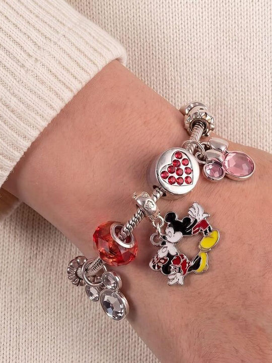 Disney Women's Chain Bracelet with Heart Design