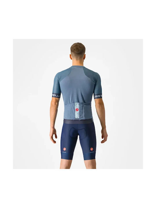 Castelli Men's Cycling Tights with Braces Blue