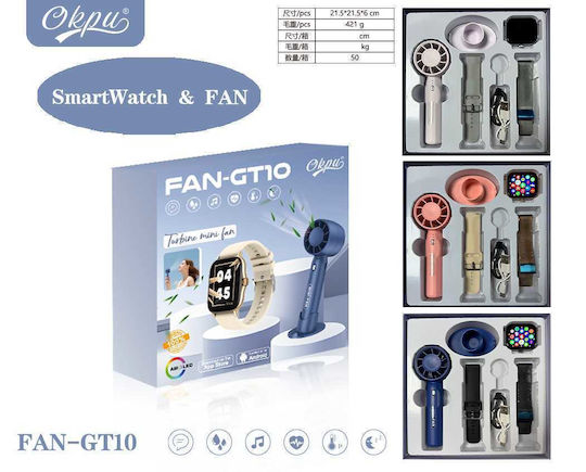 Fan-gt10 Mini-ventilator de Mână Gri