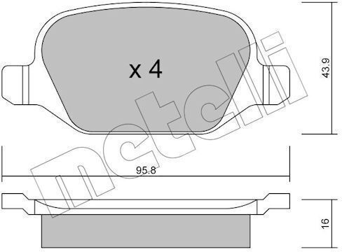 Brake Pads Rear Alfa Romeo 147-gt 937_ 1.8 Ts 3331-199