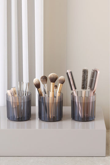 SteweHome Cutie de Organizare a Cosmeticelor cu Separatoare Gri 3 Bucăți