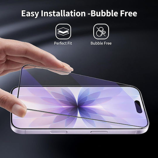 Anti Blue Light Full Cover Tempered Glass Iphone 17 Pro