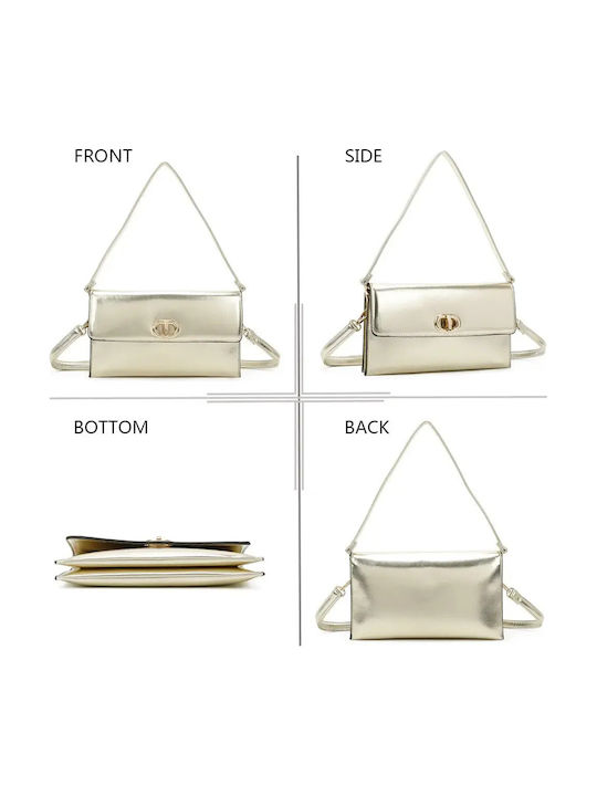 Women's Gold Envelope Clutch